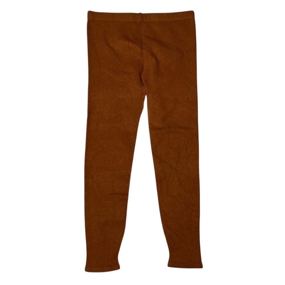 Women's‎ Knit Legging Pull On Tan Rust Brown Sweater Warm Cropped Mid-Rise